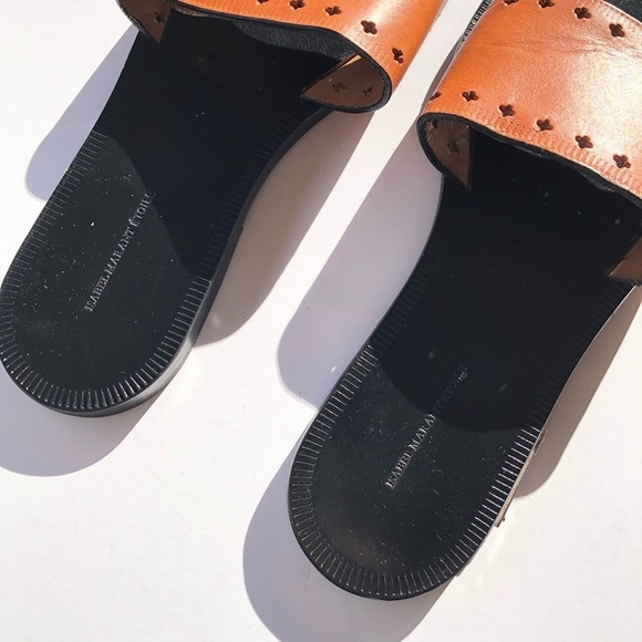 Isabel Marant Etoile Jiany Cognac Cut Out Leather Slide Sandals 38 - Picture 9 of 13